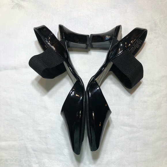 Easy Street Patent Sling Back Black Heels NWOB - Picture 4 of 8